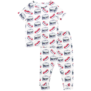 Pink Chicken Hamburger Hot PJ Set