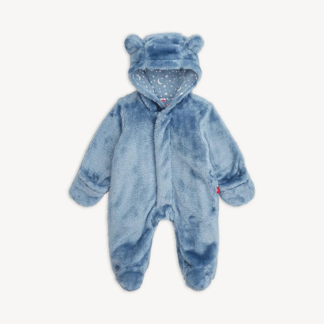 Magnetic Me Minky Bear Footie- Winter Sky