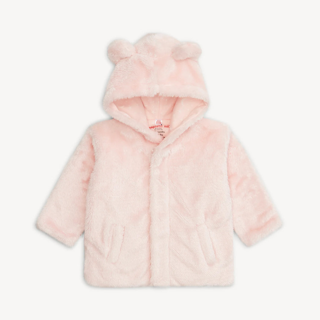 Magnetic Me Minky Magnetic Bear Jacket- Pink Blossom