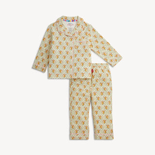 MAGENTIC ME FLEUR SAUVAGE RF L/S LNG PANT PJ W/PIPPING