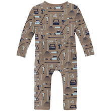 Load image into Gallery viewer, Kickee Pants Convertible Coverall- Portabella Fall Tools
