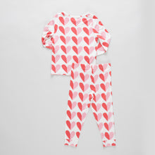 Load image into Gallery viewer, Pink Chicken Pink Half Hearts Bamboo PJ Set

