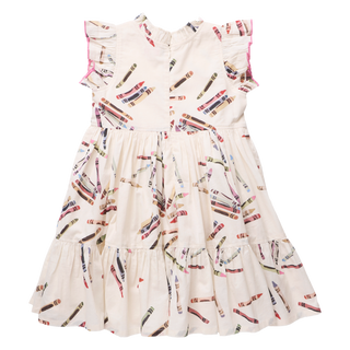 PINK CHICKEN GIRLS JENNIFER DRESS-TOSSED CRAYONS