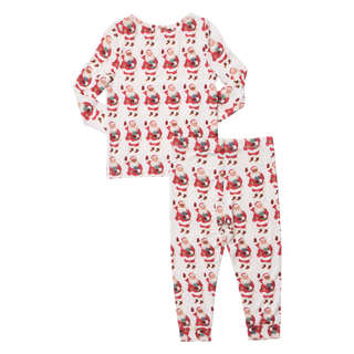Pink Chicken Kids Bamboo PJ Set - Vintage Santas
