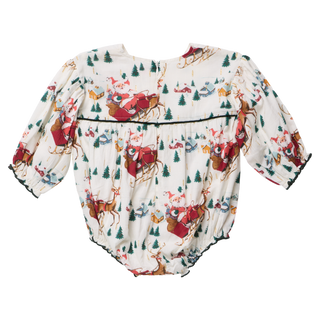 Pink Chicken Baby Girls Wynne Bubble - Santa Sleigh