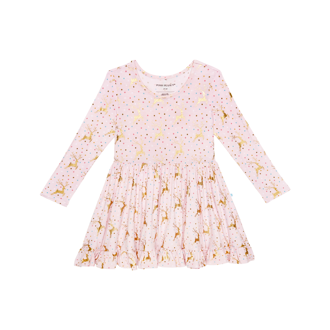 Posh Peanut Ryleigh Long Sleeve Twirl Dress