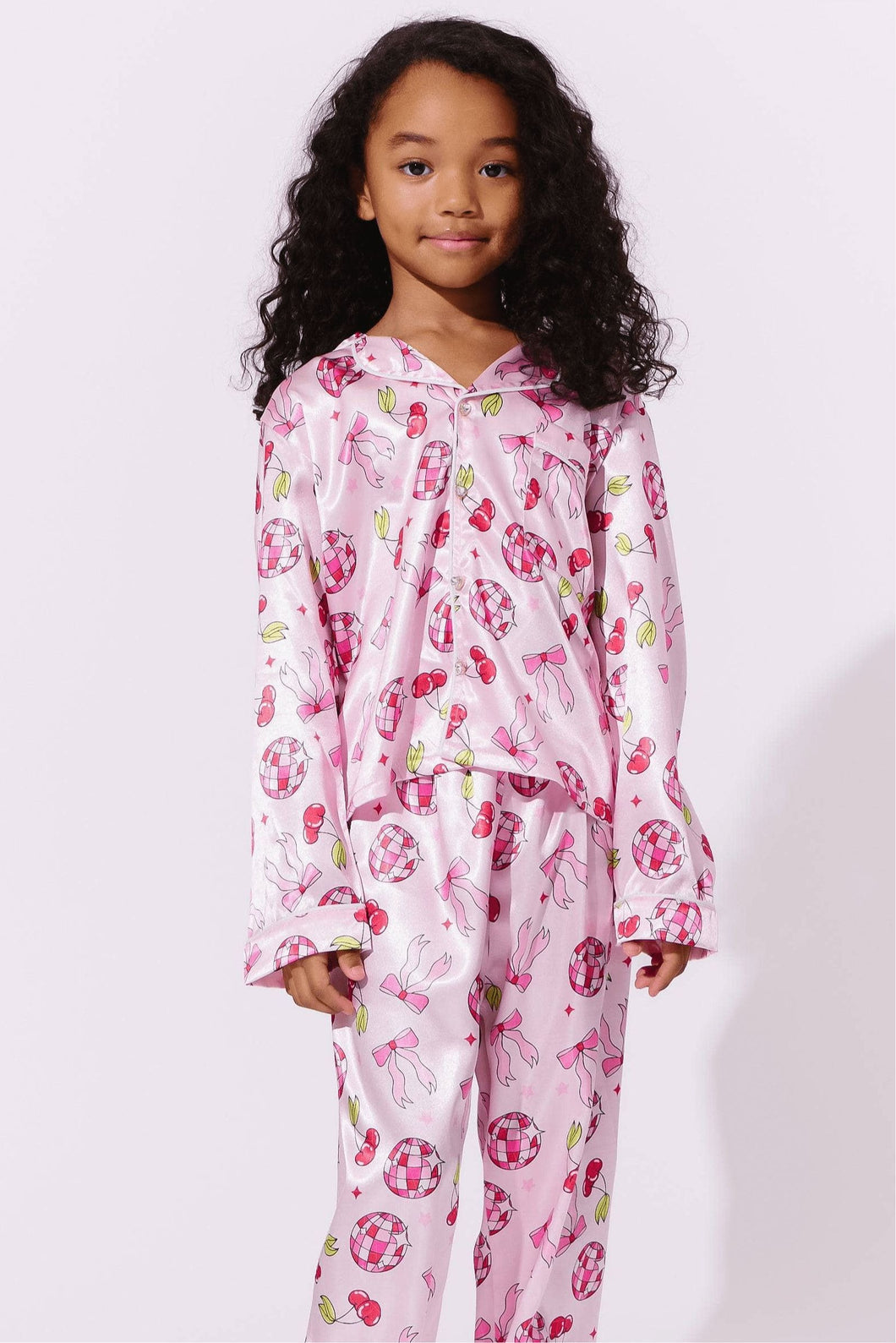 Lola + The Boys Pinky Disco Silk Set