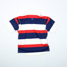 Load image into Gallery viewer, BlueQuail Red Rugby Stripe Polo Short Sleeve Shirt

