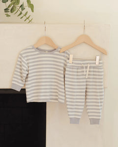 Quincy Mae Cozy Set- Blue Stripe