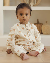 Load image into Gallery viewer, Quincy Mae Relaxed Fleece Jumpsuit- Smiley Pumpkins
