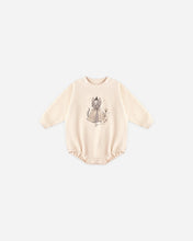 Load image into Gallery viewer, Quincy Mae Crewneck Bubble Romper- Magic Cat
