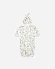 Load image into Gallery viewer, Quincy Mae Bamboo Baby Gown + Hat Set- Woodland
