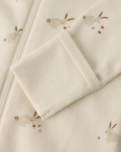 Load image into Gallery viewer, Quincy Mae Zip Long Sleeve Sleeper Footie- Bunnies
