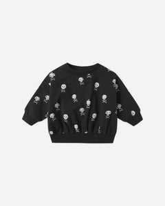 Quincy Mae Relaxed Fleece Sweat Set- Crossbones