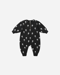 Quincy Mae Relaxed Fleece Jumpsuit- Crossbones