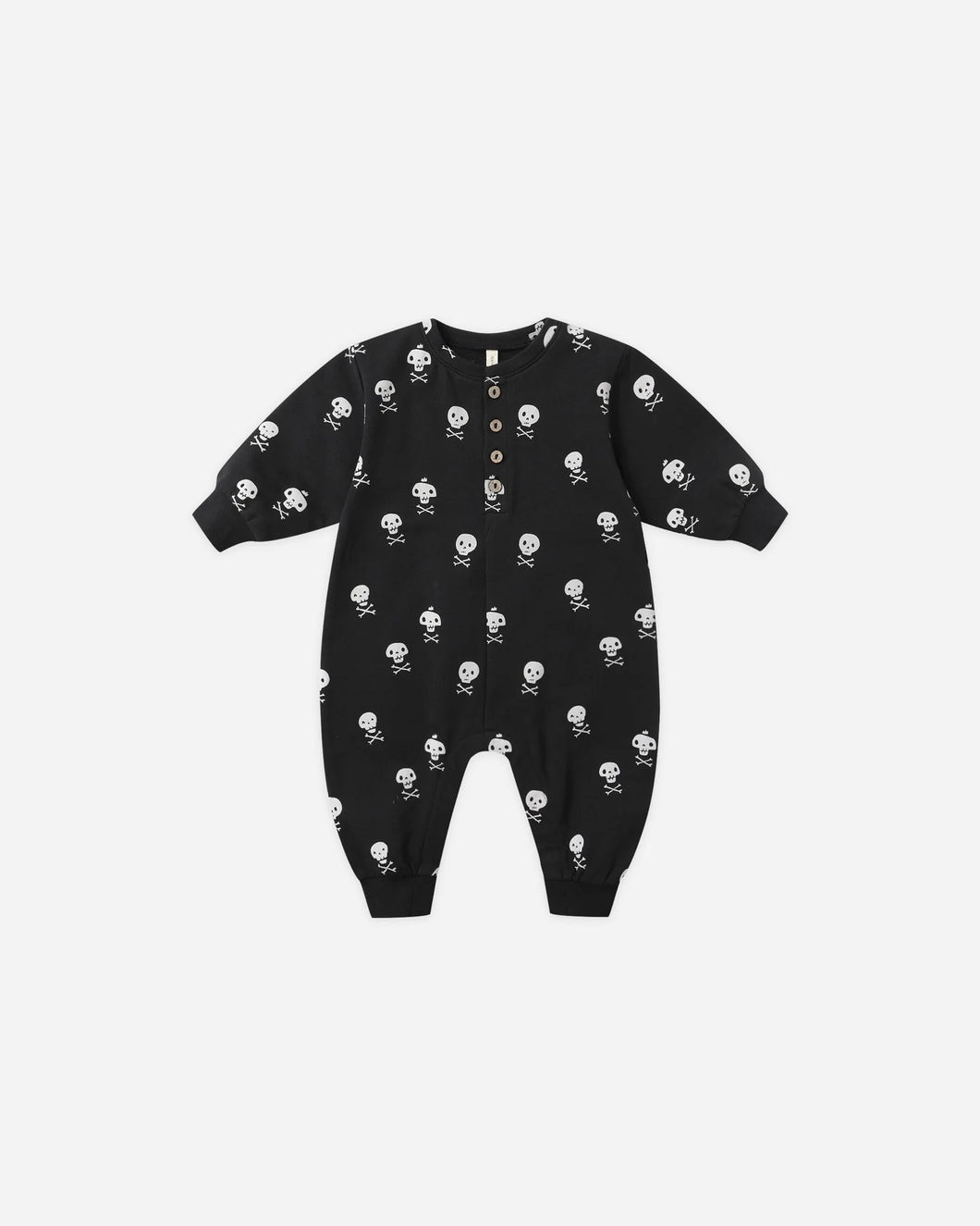 Quincy Mae Relaxed Fleece Jumpsuit- Crossbones
