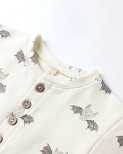 Load image into Gallery viewer, Quincy Mae Relaxed Fleece Jumpsuit- Bats
