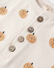 Load image into Gallery viewer, Quincy Mae Relaxed Fleece Jumpsuit- Smiley Pumpkins
