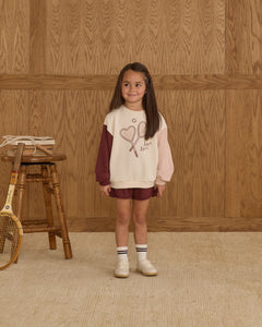 RYLEE + CRU LEGEND SWEATSHIRT SHORT SET- LOVE