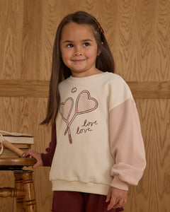 RYLEE + CRU LEGEND SWEATSHIRT SHORT SET- LOVE