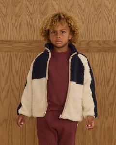 RYLEE + CRU SHERPA TRAILS JACKET-NAVY COLOR BLOCK