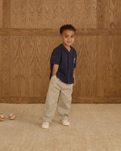 Load image into Gallery viewer, RYLEE + CRU BAGGY PANT-NAVY PINSTRIPE
