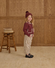 Load image into Gallery viewer, RYLEE + CRU BARREL PANT-BURGUNDY PINSTRIPE
