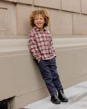 Load image into Gallery viewer, RYLEE + CRU COLLARD LONG SLEEVE SHIRT- BURGUNDY PLAID
