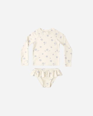RYLEE + CRU RASHGUARD GIRLS SET- SEASHELLS