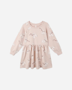 RYLEE + CRU RAGLAN DRESS-POODLES