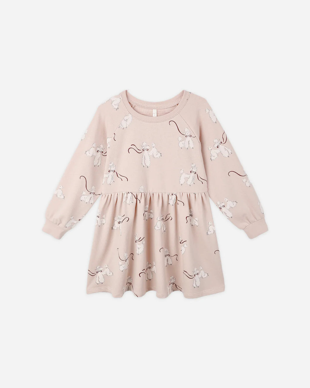 RYLEE + CRU RAGLAN DRESS-POODLES