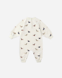 RYLEE + CRU RAGLAN JUMPSUIT-DACHSHUND