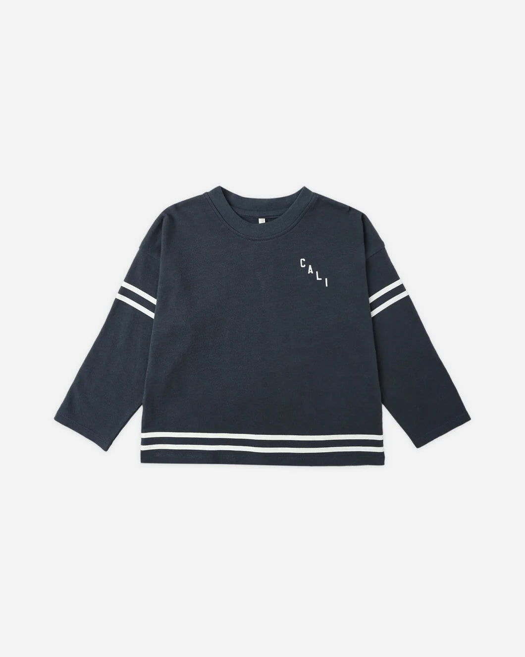RYLEE + CRU CAMDEN LONG SLEEVE TEE-NAVY
