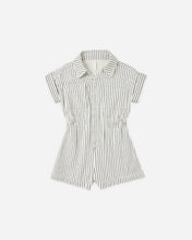 Load image into Gallery viewer, RYLEE + CRU UTILITY ROMPER-NAVY PINSTRIPE
