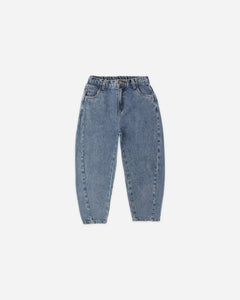 RYLEE + CRU BARREL PANT- INDIGO DENIM