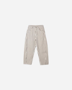 RYLEE + CRU BARREL PANT-BURGUNDY PINSTRIPE