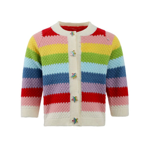 Lola + The Boys Rainbow Bright Knit Cardigan