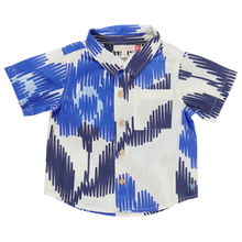 Load image into Gallery viewer, Pink Chicken Blue Ikat Jack Shirt
