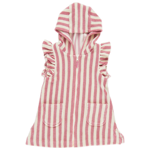 Load image into Gallery viewer, Pink Chicken Pink Stripe Terry Coverup

