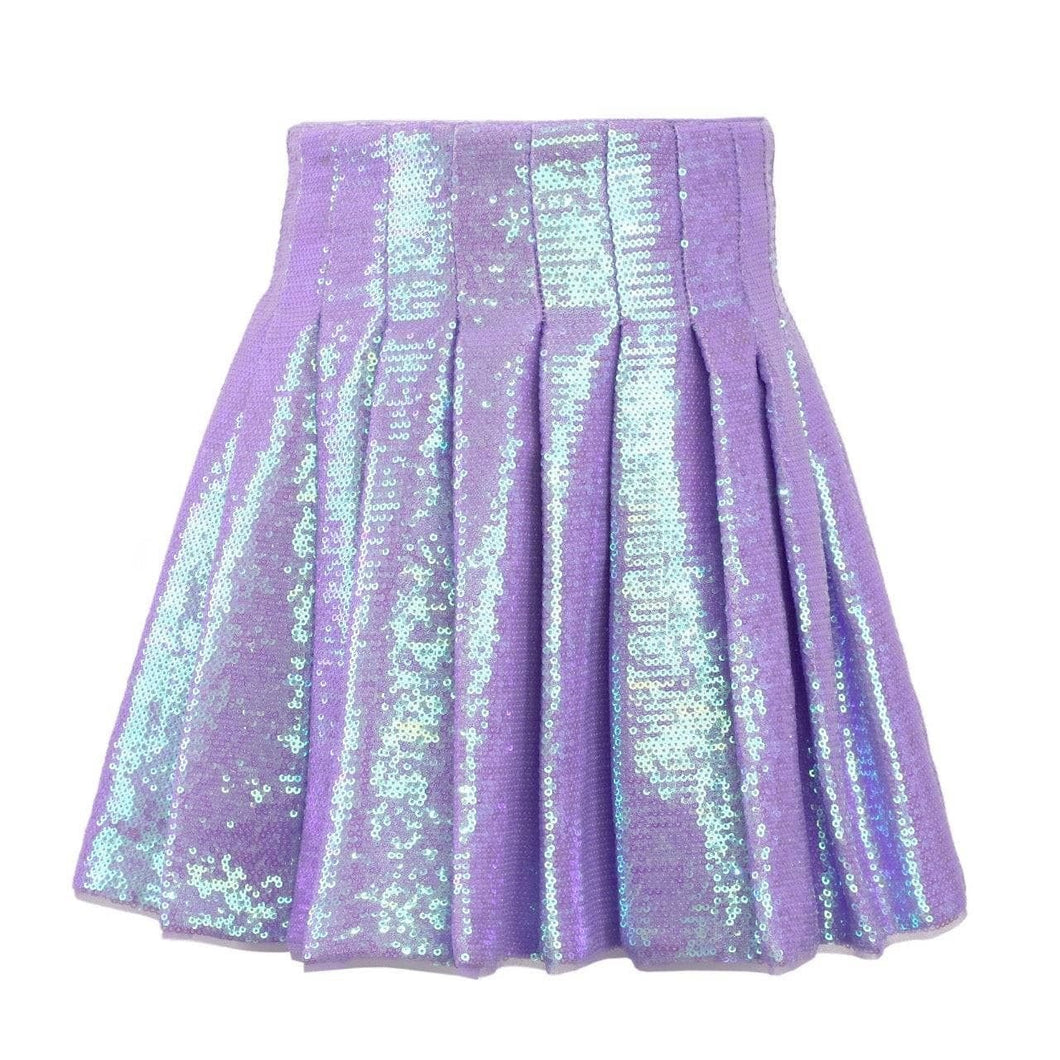 Lola + The Boys Shimmer Sequin Skirt- Lavender
