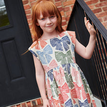 Load image into Gallery viewer, Pink Chicken Multi Striped Bows Adaline Dress
