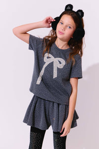 Lola + The Boys Sparkles Bow Charm Skirt Set