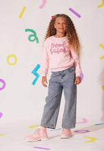 Load image into Gallery viewer, Lola + The Boys Sparkling Good Vibes Sweatshirt
