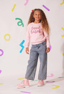 Lola + The Boys Sparkling Good Vibes Sweatshirt