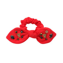 Load image into Gallery viewer, Brianna Cannon Texas Tech Red Logo Bow Scrunchie
