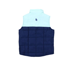 BlueQuail Navy/Light Blue Tattersall Vest
