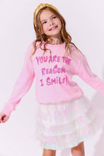 Load image into Gallery viewer, Lola + The Boys You Are The Reason I Smile Sweatshirt
