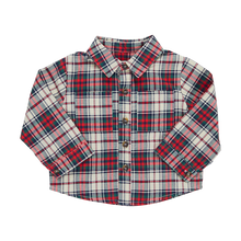 Load image into Gallery viewer, Pink Chicken Holly Tartan Baby Jack Shirt
