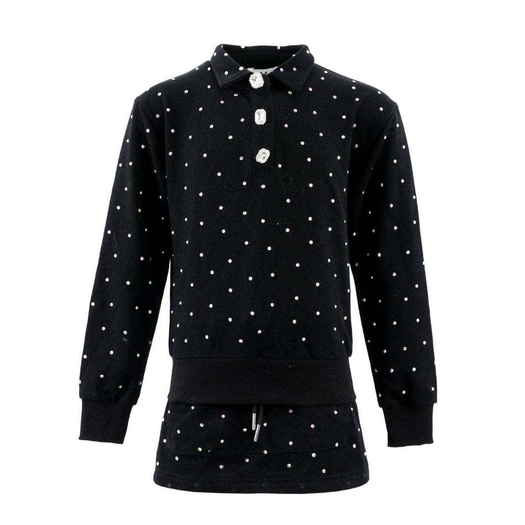 Lola + The Boys Black Sparkle Skirt Set