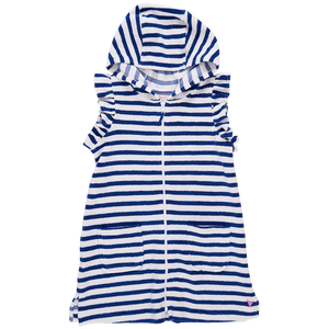 Pink Chicken Blue Stripe Terry Coverup